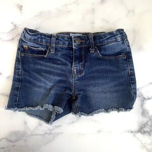 Hudson Jeans Girls' Raw Hem Denim Shorts, Deep Indigo, Size 6
